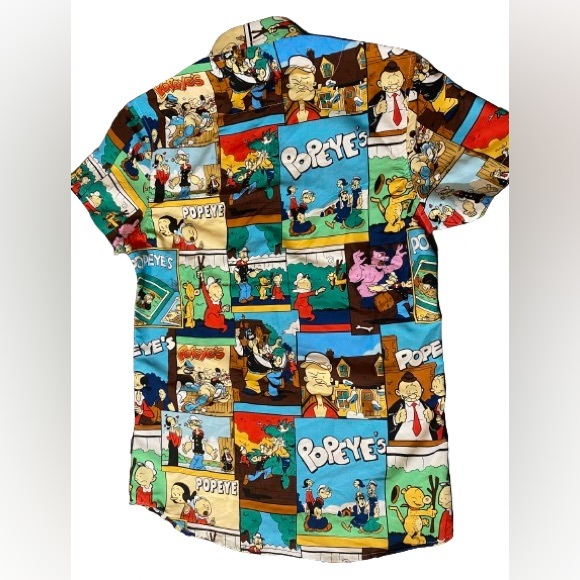 PHAT FARM Popeye and friends animated button up shirt - Picture 3 of 3